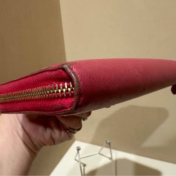 Prada Saffiano Raspberry Pink Zippy Continental Wallet - Picture 4 of 15
